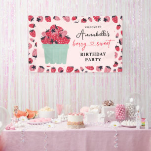 Banderoles Berry Sweet fête d'anniversaire fraise