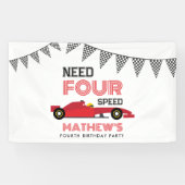 Banderoles Besoin de quatre voitures de course de vitesse 4e  (Horizontal)