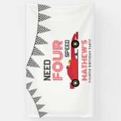 Banderoles Besoin de quatre voitures de course de vitesse 4e  (Vertical)