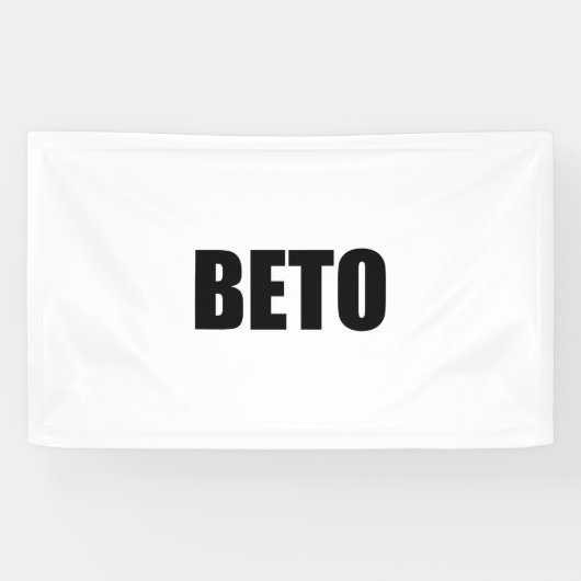 Banderoles Beto O’Rourke, typographie moderne bleue et blanch (Horizontal)