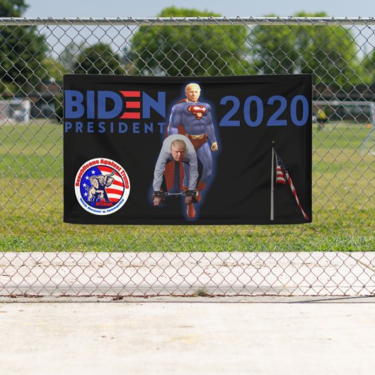 Banderoles Biden 2020 : Les Républicains contre Trump (En situation)