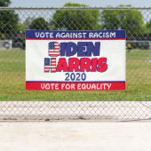 Banderoles Biden Harris 2020 Votez contre le racisme (En situation)