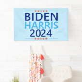 Banderoles Biden Harris 2024 pour l'élection présidentielle a (En situation)