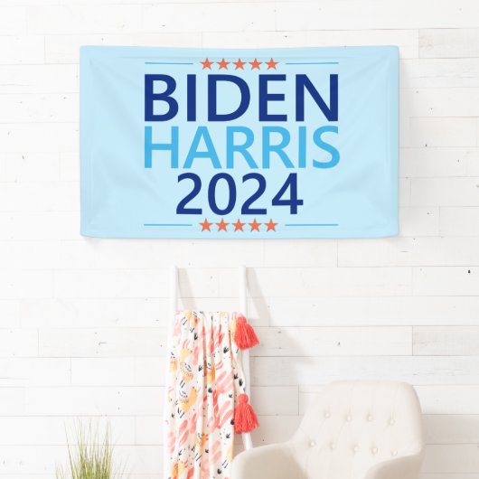 Banderoles Biden Harris 2024 pour l'élection présidentielle a (En situation)