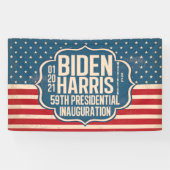 Banderoles Biden Harris 59e Inauguration Commémorative (Horizontal)