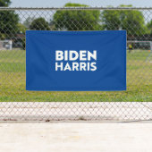 Banderoles Biden Harris, Bleu blanc (En situation)