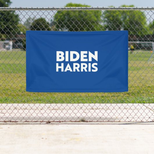 Banderoles Biden Harris, Bleu blanc (En situation)