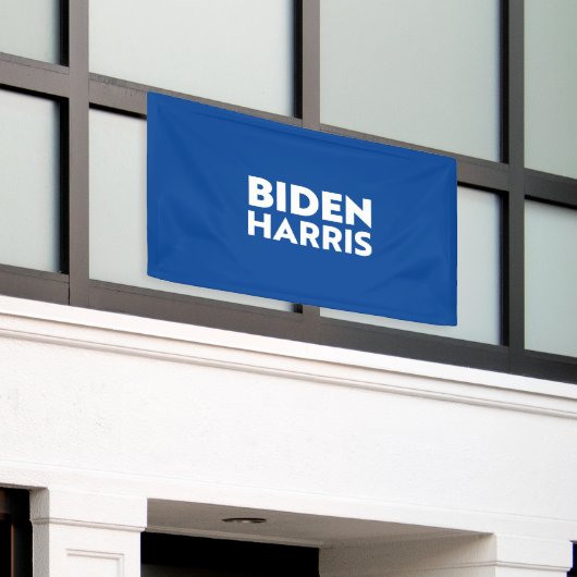 Banderoles Biden Harris, Bleu blanc (Bâtiment extérieur)