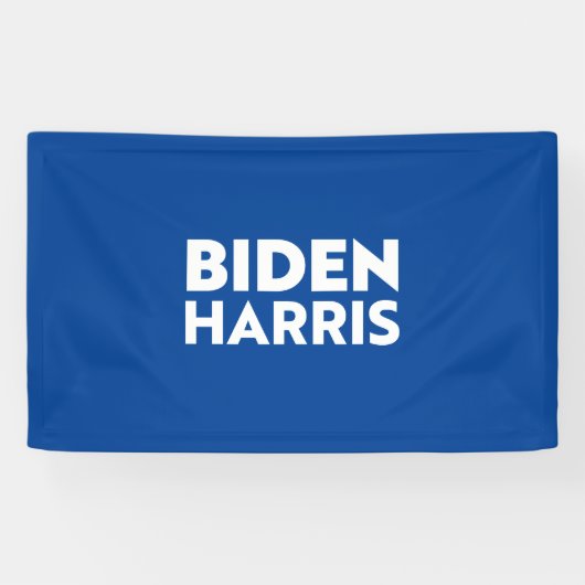 Banderoles Biden Harris, Bleu blanc (Horizontal)