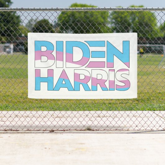 Banderoles Biden Harris Fierté Trans (En situation)