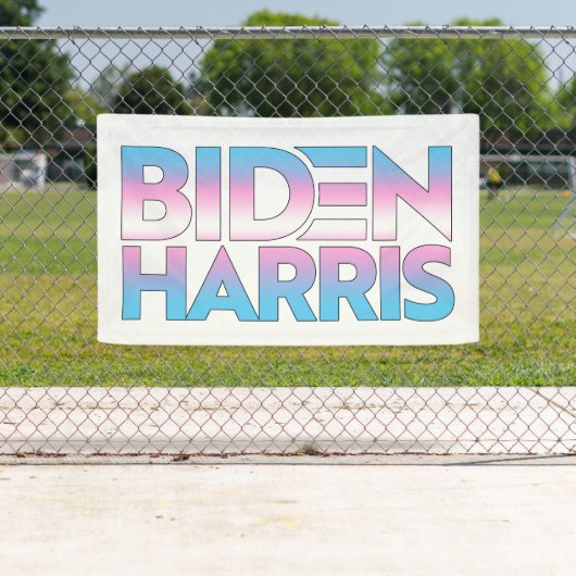 Banderoles Biden Harris Fierté Trans (En situation)