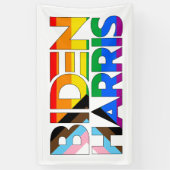 Banderoles Biden Harris LGBTQ+ Progrès Fierté (Vertical)