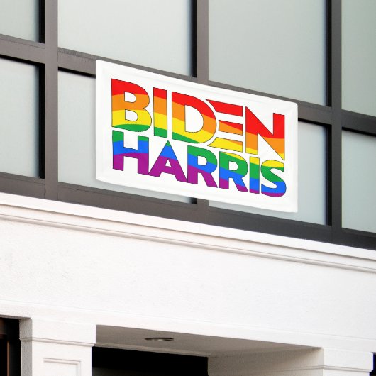 Banderoles Biden Harris Pride Rainbow (Bâtiment extérieur)