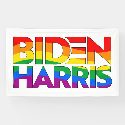 Banderoles Biden Harris Pride Rainbow (Horizontal)