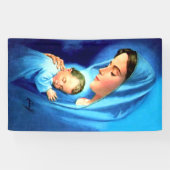 Banderoles Bienheureuse Vierge Marie avec Bébé Jésus (Horizontal)
