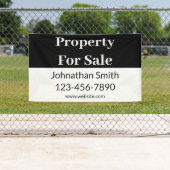 Banderoles Biens À Vendre Noir Blanc Affaires Immobilier (En situation)