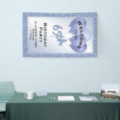 Banderoles Bienvenue 65e Cool Numéro Motif - Bleu/Blanc (Salon professionnel)