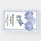 Banderoles Bienvenue 85e anniversaire Numéro Patten Bleu/Blan (Horizontal)