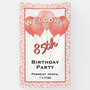 Banderoles Bienvenue 85e anniversaire Numéro Patten Coral/Bla