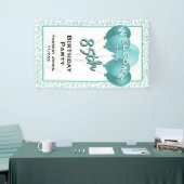 Banderoles Bienvenue 85e anniversaire Numéro Patten Turquoise (Salon professionnel)