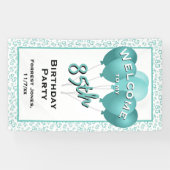Banderoles Bienvenue 85e anniversaire Numéro Patten Turquoise (Horizontal)