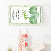 Banderoles Bienvenue 85e anniversaire Numéro Patten Vert/Blan (En situation)