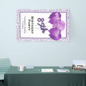 Banderoles Bienvenue 85e anniversaire Numéro Patten violet/bl (Salon professionnel)