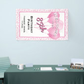 Banderoles Bienvenue 85e anniversaire Numéro rose/blanc (Salon professionnel)