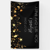 Banderoles Bienvenue à Black Gold stars (Vertical)