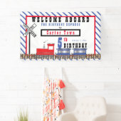 Banderoles Bienvenue à bord du train d'Express 5e anniversair (En situation)