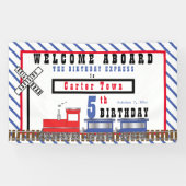 Banderoles Bienvenue à bord du train d'Express 5e anniversair (Horizontal)