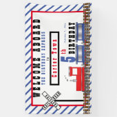 Banderoles Bienvenue à bord du train d'Express 5e anniversair (Vertical)