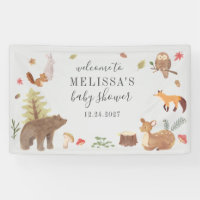 Bienvenue à la Baby Shower Animaux de la Forêt