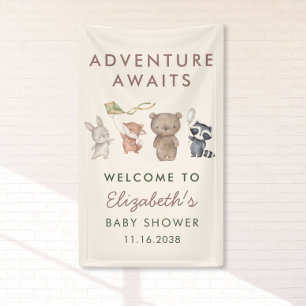 Banderoles Bienvenue à la Baby Shower Animaux de la Forêt