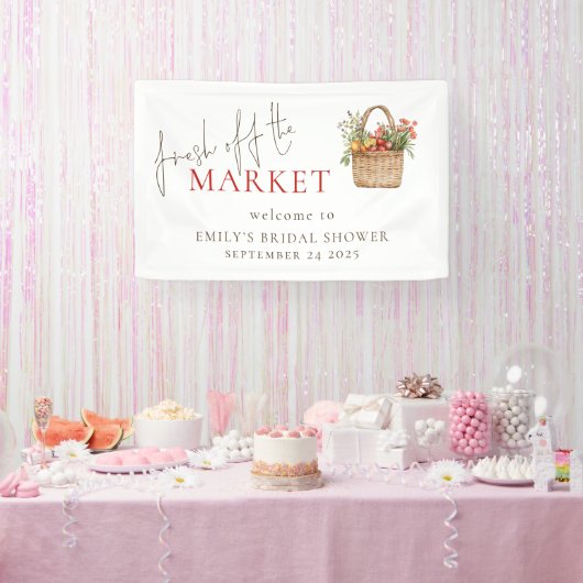 Banderoles Bienvenue à la Baby Shower Fraîche du Marché (Fête)