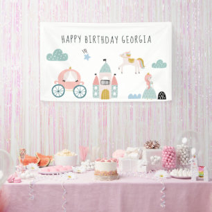 Banderoles Bienvenue à la fête d'anniversaire de la princesse