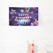 Banderoles Bienvenue à la fête d'anniversaire de Virtual Real (Insitu)