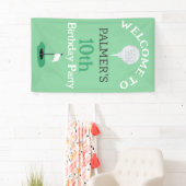 Banderoles Bienvenue À La Fête D'Anniversaire Du Golf (En situation)