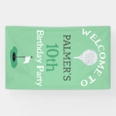 Banderoles Bienvenue À La Fête D'Anniversaire Du Golf (Horizontal)