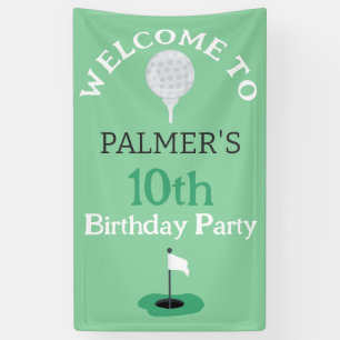Banderoles Bienvenue À La Fête D'Anniversaire Du Golf