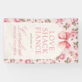 Banderoles Bienvenue à la fête de fiançailles Love Shack (Horizontal)