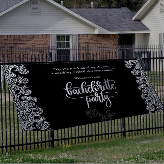 Banderoles Bienvenue à la fête de la Bachelorette gothique no