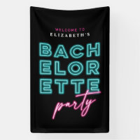 Bienvenue à la fête de plage rose et bleu néon