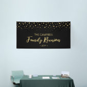 Banderoles Bienvenue à la réunion de famille Gold & Black Con (Salon professionnel)