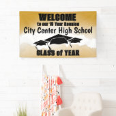 Banderoles Bienvenue à la réunion de la classe frontière Gold (En situation)