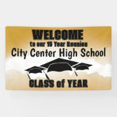 Banderoles Bienvenue à la réunion de la classe frontière Gold (Horizontal)