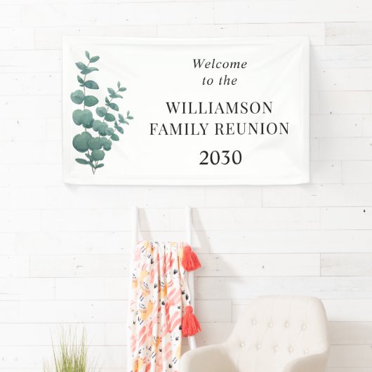 Banderoles Bienvenue à la réunion familiale (En situation)