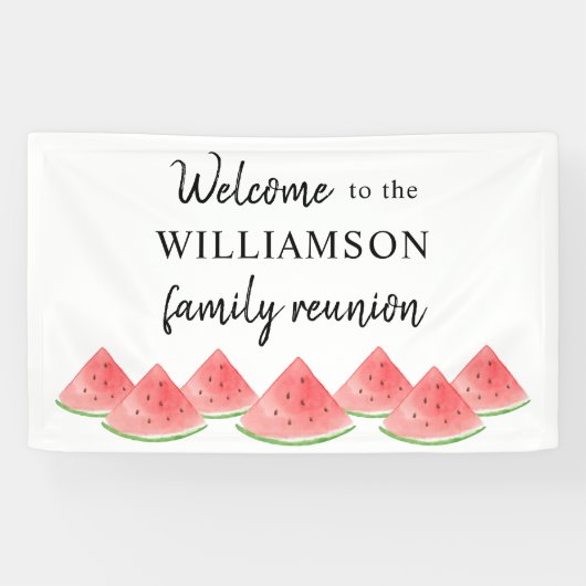 Banderoles Bienvenue à la réunion familiale (Horizontal)