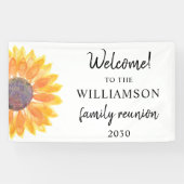 Banderoles Bienvenue à la réunion familiale (Horizontal)