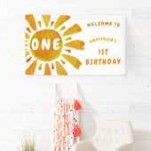 Banderoles Bienvenue à l'anniversaire du soleil (En situation)